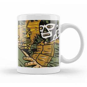 Baskı Dükkanı KB11167 Luchador Mexicano Porselen Kupa Bardak