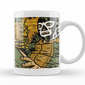 Baskı Dükkanı KB11167 Luchador Mexicano Porselen Kupa Bardak