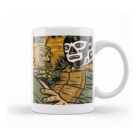 Baskı Dükkanı KB11167 Luchador Mexicano Porselen Kupa Bardak
