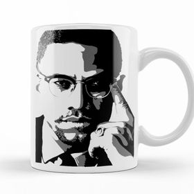 Baskı Dükkanı KB11183 Malcom X Illustrasyon Porselen Kupa Bardak