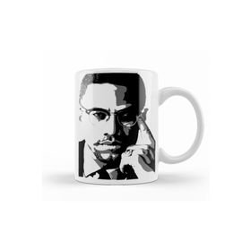 Baskı Dükkanı KB11183 Malcom X Illustrasyon Porselen Kupa Bardak