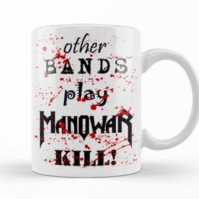 Baskı Dükkanı KB11190 Manowar Kıll Porselen Kupa Bardak