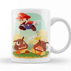 Baskı Dükkanı KB11201 Mario Jump In Gommbas Porselen Kupa Bardak