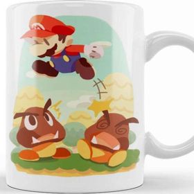 Baskı Dükkanı KB11201 Mario Jump In Gommbas Porselen Kupa Bardak