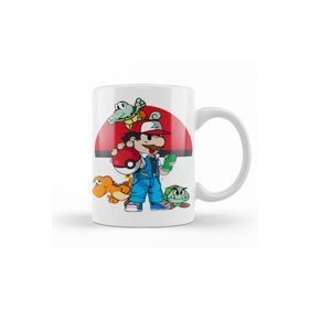 Baskı Dükkanı KB11203 Mario Pokemario Porselen Kupa Bardak