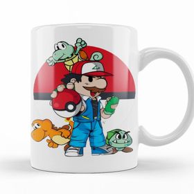 Baskı Dükkanı KB11203 Mario Pokemario Porselen Kupa Bardak