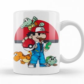 Baskı Dükkanı KB11203 Mario Pokemario Porselen Kupa Bardak