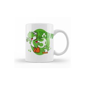 Baskı Dükkanı KB11204 Mario Ve Yoshi Porselen Kupa Bardak