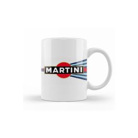 Baskı Dükkanı KB11207 Martini Racing Curved Stripe Porselen Kupa Bardak