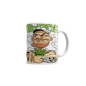 Baskı Dükkanı KB1121 Popeye Temel Reis Porselen Kupa Bardak