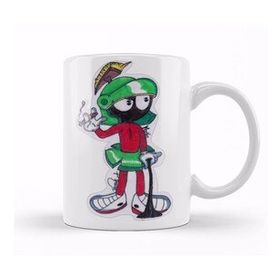 Baskı Dükkanı KB11214 Marvin The Martian Smoking Porselen Kupa Bardak