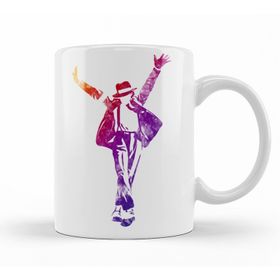 Baskı Dükkanı KB11239 Michael Jackson Pop Color Porselen Kupa Bardak
