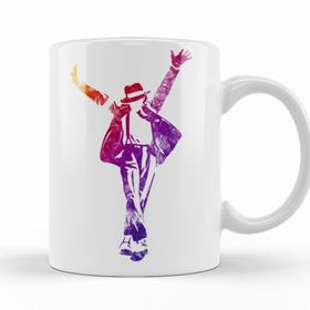 Baskı Dükkanı KB11239 Michael Jackson Pop Color Porselen Kupa Bardak