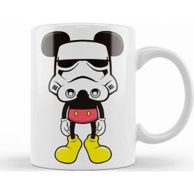 Baskı Dükkanı KB11245 Mickey Mouse Vader Mouse Porselen Kupa Bardak