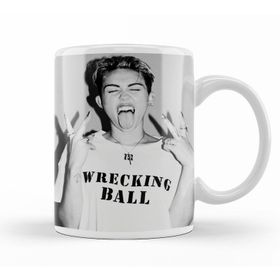 Baskı Dükkanı KB11250 Miley Cyrus Wrecking Ball Porselen Kupa Bardak