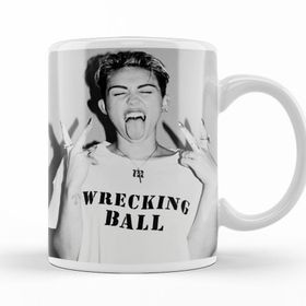 Baskı Dükkanı KB11250 Miley Cyrus Wrecking Ball Porselen Kupa Bardak
