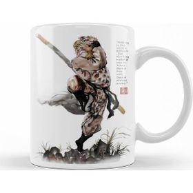 Baskı Dükkanı KB11269 Monkey King Scans Porselen Kupa Bardak