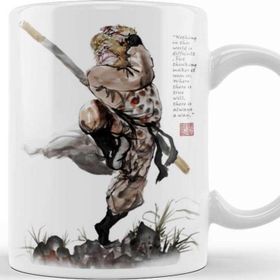 Baskı Dükkanı KB11269 Monkey King Scans Porselen Kupa Bardak