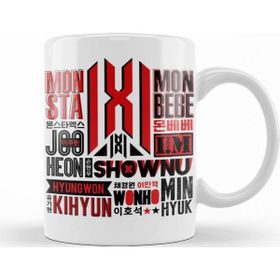 Baskı Dükkanı KB11273 Monsta X Font Collage Porselen Kupa Bardak