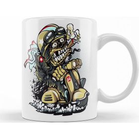 Baskı Dükkanı KB11285 Motorcycle Punk Porselen Kupa Bardak