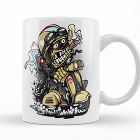 Baskı Dükkanı KB11285 Motorcycle Punk Porselen Kupa Bardak