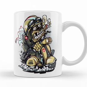 Baskı Dükkanı KB11285 Motorcycle Punk Porselen Kupa Bardak
