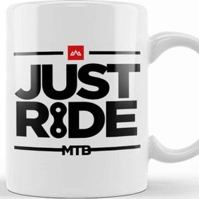 Baskı Dükkanı KB11288 Mountain Bike Mtb Just Ride Branca Porselen Kupa Bardak