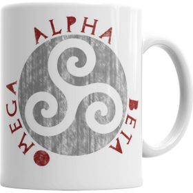 Baskı Dükkanı KB1130 Teen Wolf Alpha Beta Omega Porselen Kupa Bardak