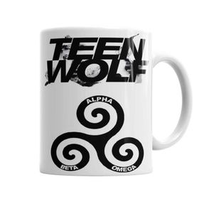 Baskı Dükkanı KB1130 Teen Wolf Alpha Beta Omega Porselen Kupa Bardak