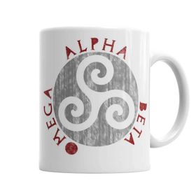 Baskı Dükkanı KB1130 Teen Wolf Alpha Beta Omega Porselen Kupa Bardak