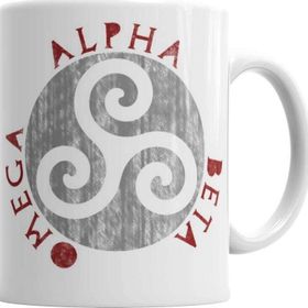 Baskı Dükkanı KB1130 Teen Wolf Alpha Beta Omega Porselen Kupa Bardak