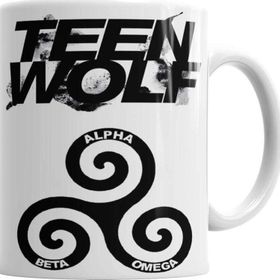 Baskı Dükkanı KB1130 Teen Wolf Alpha Beta Omega Porselen Kupa Bardak