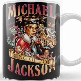 Baskı Dükkanı KB11309 Music King Of Pop Mıckael Jackson Porselen Kupa Bardak