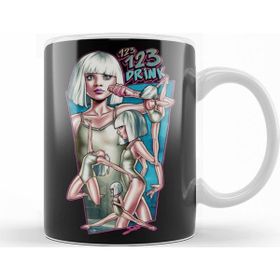 Baskı Dükkanı KB11312 Music Sia 1 2 3 Drink Porselen Kupa Bardak