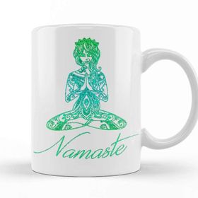 Baskı Dükkanı KB11330 Namaste Yoga Porselen Kupa Bardak