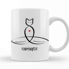 Baskı Dükkanı KB11330 Namaste Yoga Porselen Kupa Bardak
