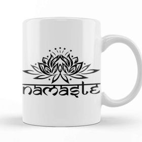 Baskı Dükkanı KB11330 Namaste Yoga Porselen Kupa Bardak