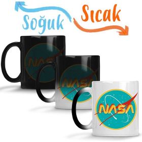 Baskı Dükkanı KB11337 Nasa 70s Retro Porselen Kupa Bardak