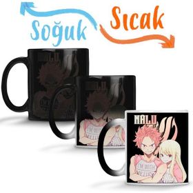 Baskı Dükkanı KB11339 Natsu Lucy Nalu Matching Shirts Porselen Kupa Bardak