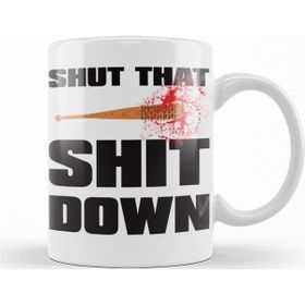 Baskı Dükkanı KB11389 Negan Shut That Shıt Down Porselen Kupa Bardak