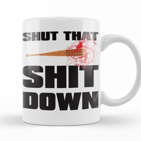 Baskı Dükkanı KB11389 Negan Shut That Shıt Down Porselen Kupa Bardak