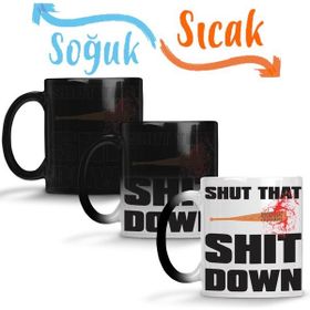 Baskı Dükkanı KB11389 Negan Shut That Shıt Down Porselen Kupa Bardak