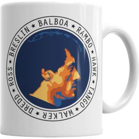 Baskı Dükkanı KB1139 Sylvester Stallone Rambo Porselen Kupa Bardak