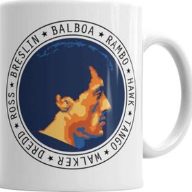 Baskı Dükkanı KB1139 Sylvester Stallone Rambo Porselen Kupa Bardak