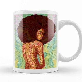Baskı Dükkanı KB11392 Negra Mandala Porselen Kupa Bardak