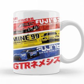 Baskı Dükkanı KB11419 Nissan Gtr History Porselen Kupa Bardak