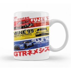 Baskı Dükkanı KB11419 Nissan Gtr History Porselen Kupa Bardak