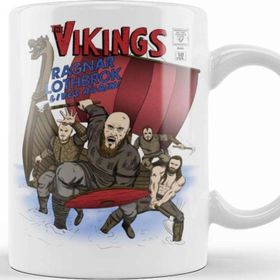 Baskı Dükkanı KB11429 Nordic The Vikings Porselen Kupa Bardak