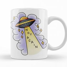 Baskı Dükkanı KB11431 Not Again Ufo Porselen Kupa Bardak
