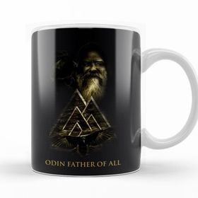 Baskı Dükkanı KB11443 Odin Father Of All Porselen Kupa Bardak
